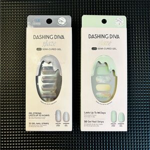 TWO PACKS Dashing Diva Glaze LED Semi-Cured Gel Strips